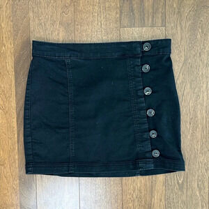 Forever21 Cotton-Blend Skirt Button Side Closure